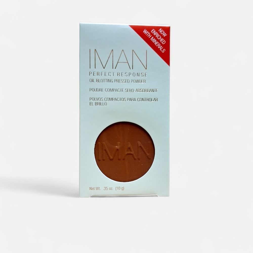 IMAN Perfect Response Oil Blotting Pressed Powder - DEEP